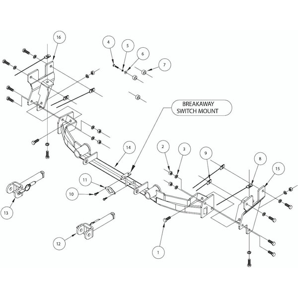 2016-2019 FORD EXPLORER TOW BAR MNTG BRKT KIT
